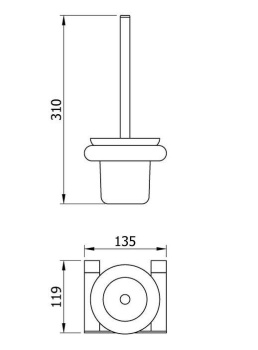 Ершик настенный Nofer Verona черный 16877.N