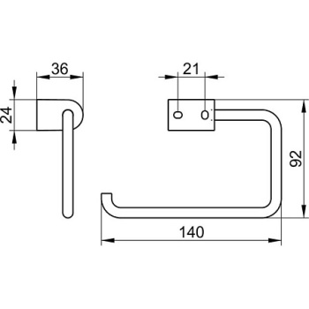 Держатель туалетной бумаги Keuco Smart.2 14762010000