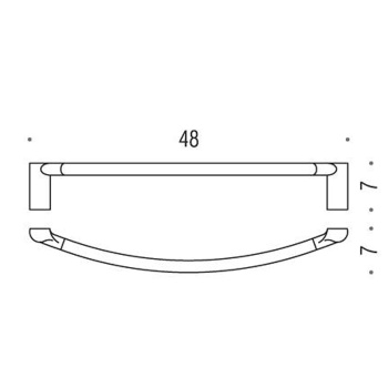 Полотенцедержатель Colombo Luna 45см хром B0109.CR