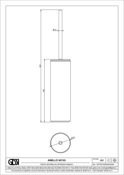 Ершик для унитаза Gessi Tondo 63743.299 Matte Black