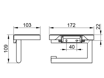 Держатель туалетной бумаги Keuco Reva 12873379000 с полкой, черный матовый