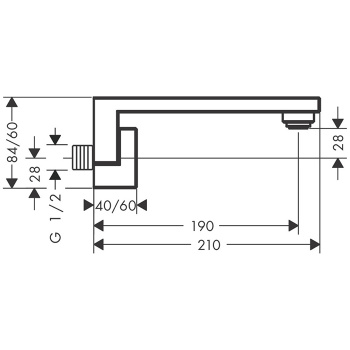 Axor Edge Излив на ванну, 190мм, цвет: черный 46410330