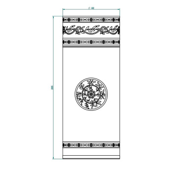Ваза керамическая THG Marquise Blanc Decor Platine A7G-A02-4609 белый