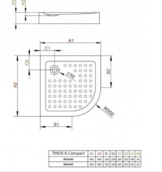 Душевой поддон Radaway Tinos A Compact 80 S4TIA8080-08