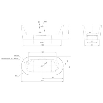 Акриловая ванна KNIEF Fresh 180x80 0100-230