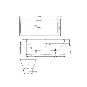 Стальная ванна Bette Loft 170x80 3171-000 PLUS