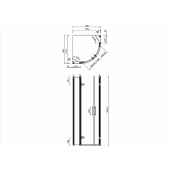 Душевой уголок Burlington C22 хром