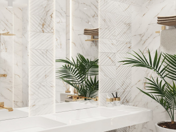 Керамическая плитка Eletto Ceramica Calacatta Grey Struttura Linea 24.2x70 см 509231101