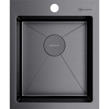 Мойка кухонная Omoikiri Akisame 41-GM вороненая сталь 4973094