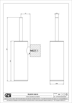 Ершик для унитаза Gessi Rilievo 59519.299 Matte Black