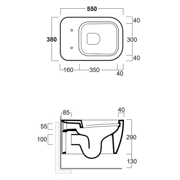 Унитаз подвесной безободковый Simas Henges HE18bi белый