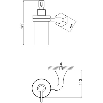 Дозатор подвесной Cisal Cherie золото/керамика CE09062024