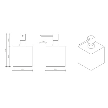 Decor Walther Cube DW 475 Дозатор для мыла, настольный, цвет: белый матовый 825050
