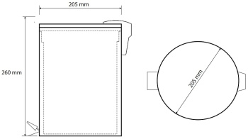 Ведро Bemeta Hematit 159315013
