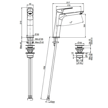 Смеситель для раковины Fima Carlo Frattini Serie 4 F3761LCR.1 хром