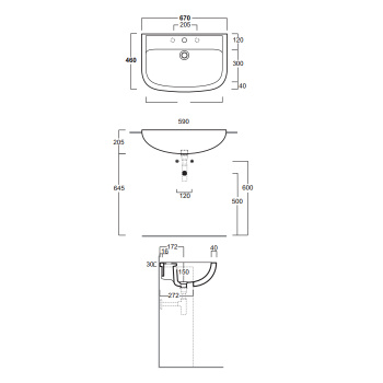 Раковина встраиваемая Simas Top e lavabi D'Arredo S57 bi*1 67 см белый