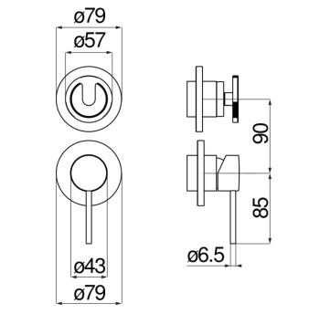 Смеситель для душа Nobili Sole WE81102/1SOIX сталь