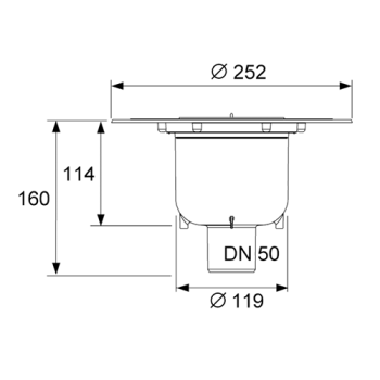Сифон вертикальный TECE Tecedrainpoint S 3601600