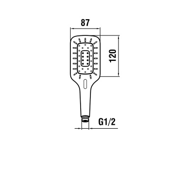 Laufen Schower accessories MYCITY120 ручной душ, 3 типа струи, хром