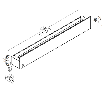 Электронный полотенцесушитель Agape Sen, 80см, подвесной, черный ASEN0976N