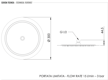 Верхний душ Daniel A578CM30