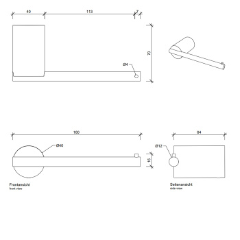 Держатель туалетной бумаги Decor Walther Stone 974854 белый / хром