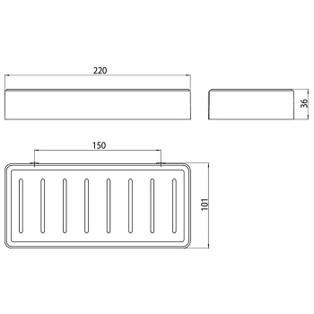 Корзинка Emco Loft вставка, черный, 220x101x36mm, черный 0545 133 02