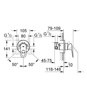 Гигиенический душ Grohe BauLoop 124896