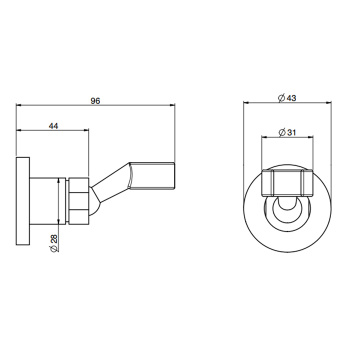 Держатель ручного душа Fima Carlo Frattini Wellness хром F2205CR