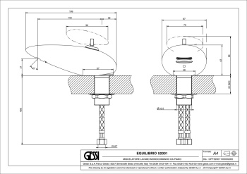 Смеситель для раковины Gessi Equilibrio 52001.030 медь