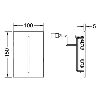 Панель смыва Tece Tecefilo Urinal 9242022 черный