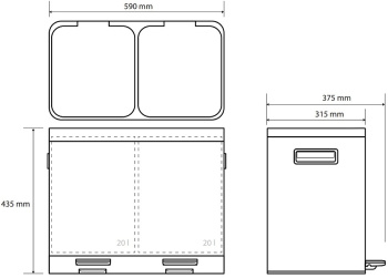 Контейнер для сортировки мусора Bemeta Home 104315272