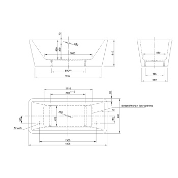Акриловая ванна KNIEF Mood 180.5x80 0100-085-06