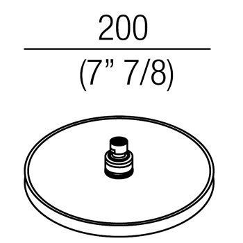 Душевая головка Agape Square, 20см, матовый черный CRUB1103RE