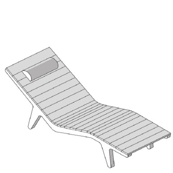 Релаксационный лежак Effegibi 187x65x Н 80, материал хемлок/небеленой шерсти, AR 20 15 0019