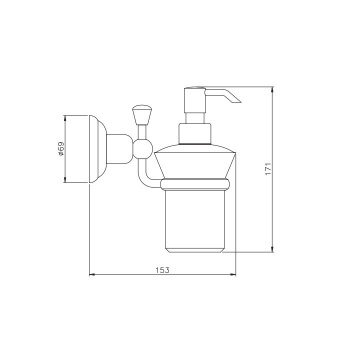 Дозатор для жидкого мыла Nicolazzi Onice хром/белый 1489CR09O