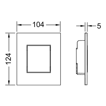 TECE TECEsolid Панель смыва  для писсуара, в комплекте с картриджем, цвет хром глянцевый