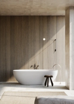 Ванна из искусственного камня 176×91 h52 Catalano Vasche Solid со слив-переливом Nero satinato 7239020022