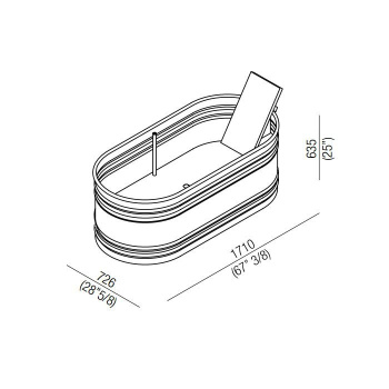Ванна из искусственного камня Agape Vieques 171x72.6 AVAS0911ZZ