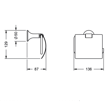 Держатель туалетной бумаги Jorger Valencia 638.00.014.022 с крышкой, розовое золото