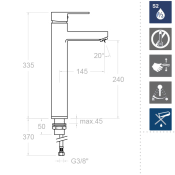 Смеситель для раковины Ramonsoler Drako чаши 3310