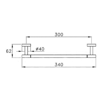 Полотенцедержатель настенный Stella Lucilla 30 см 602/30 хром LL 10000 CR00