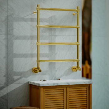 Полотенцесушитель водяной Margaroli Sole 4424704MOB 72x54 бронза