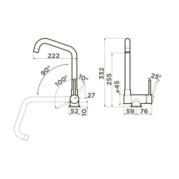 Смеситель для кухни Omoikiri Mori хром 4994320
