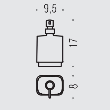 Дозатор для жидкого мыла Colombo Time настольный, цвет хром/матовое стекло W4281-VAN