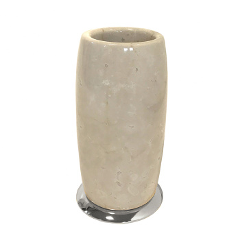 3SC Elegance Стакан настольный, цвет: мрамор botticino/хром EL03ABTSL