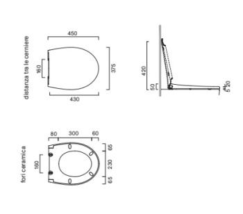 Сиденье для унитаза 45×37 Catalano ITALY с микролифтом Bianco lucido 0751100001