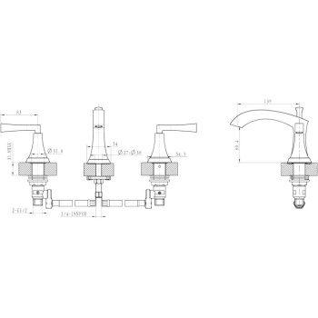 Смеситель для раковины Burlington R-14-08-PC хром