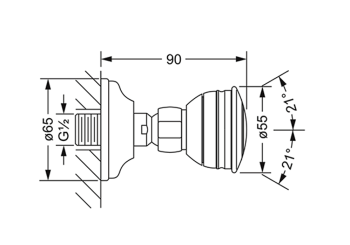 Боковой душ Jorger 649.13.470.000 chrome