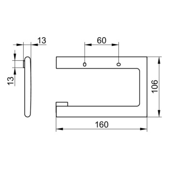 Держатель туалетной бумаги Keuco Edition 400 11562130000 хром черный шлифованный